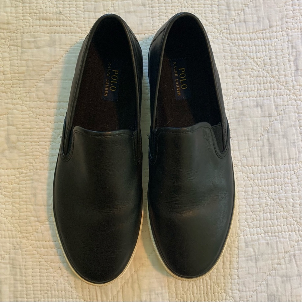 Black Polo Ralph Lauren slip on sneakers